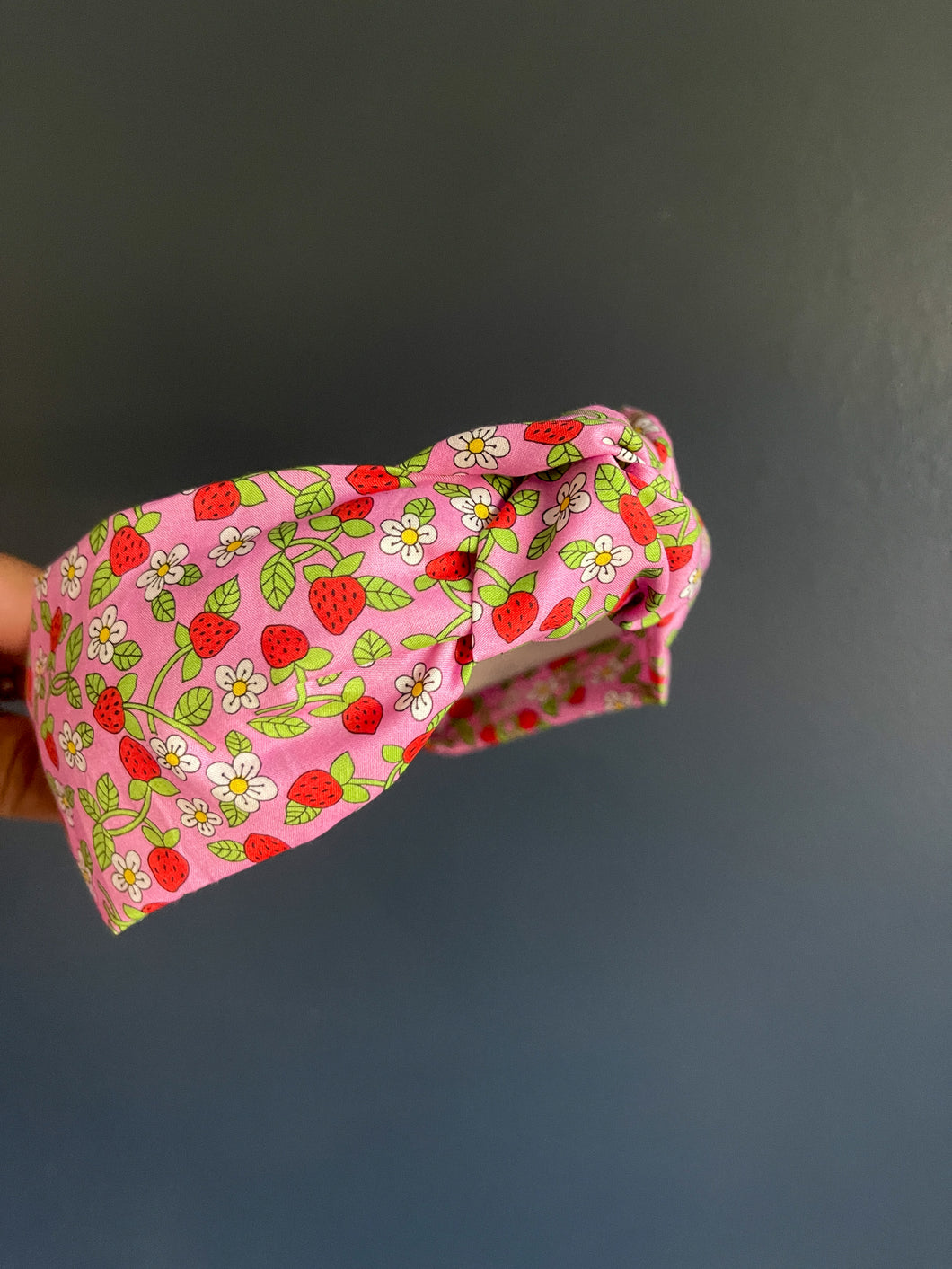 Liberty Strawberries and Cream Topknot Headband