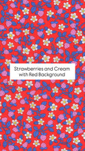 Load image into Gallery viewer, Strawberries and Cream in Red Topknot Headband
