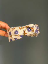 Load image into Gallery viewer, Cottage Flowering in Indigo Topknot Headband
