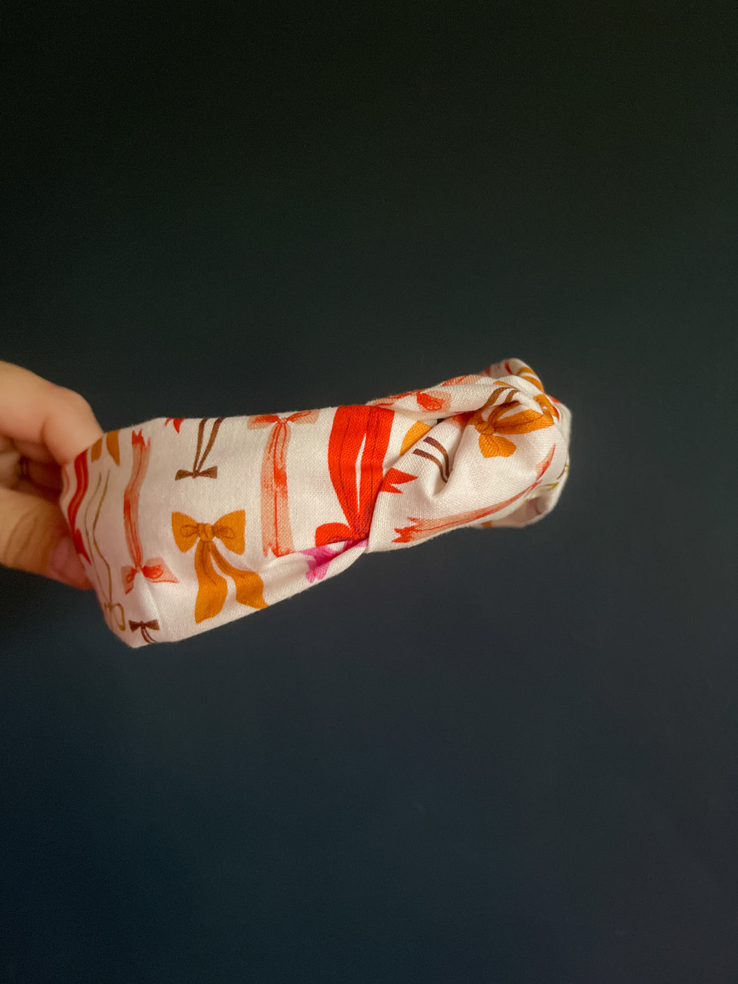 Holly Jolly Ribbon Topknot Headband