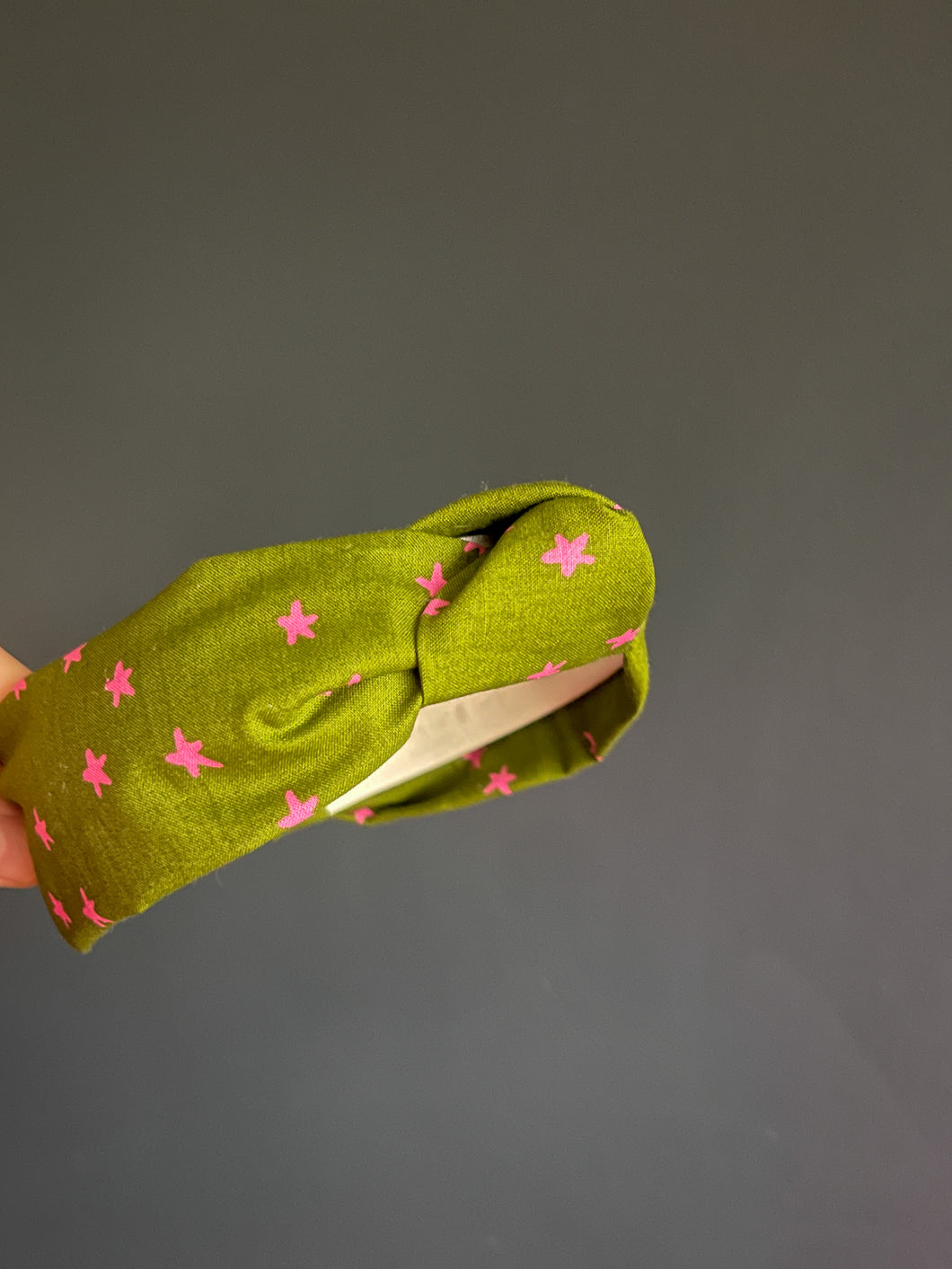 Green Starry Topknot Headband