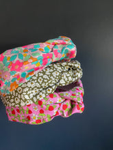 Load image into Gallery viewer, Liberty Strawberries and Cream Topknot Headband
