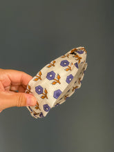 Load image into Gallery viewer, Cottage Flowering in Indigo Topknot Headband
