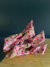 Load image into Gallery viewer, Liberty Strawberries and Cream Bow Scrunchie

