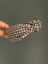 Load image into Gallery viewer, Meadow Picnic Gingham Topknot Headband
