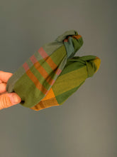 Load image into Gallery viewer, Green Plaid Topknot Headband
