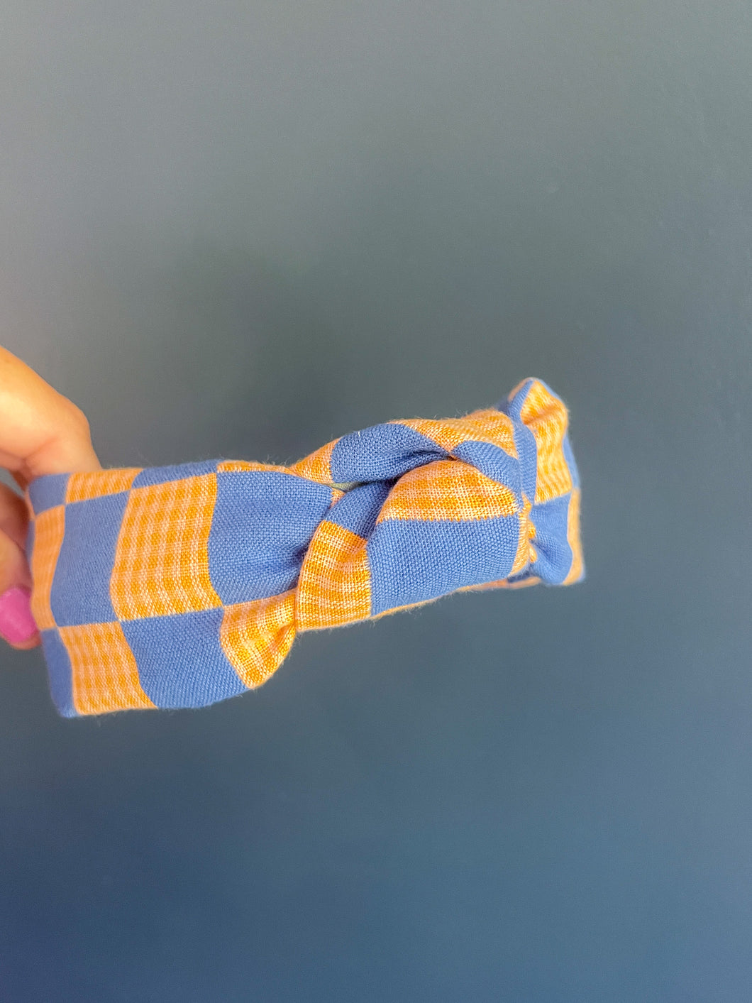 Checkers in Royal Topknot Headband