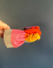 Load image into Gallery viewer, Poolside Stripe in Peony Topknot Headband
