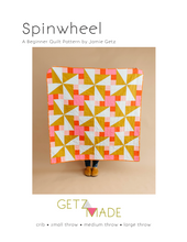 Load image into Gallery viewer, Spinwheel Quilt Pattern
