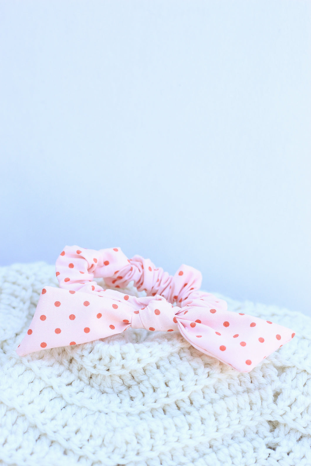 Petits Dot in Rose Bow Scrunchie