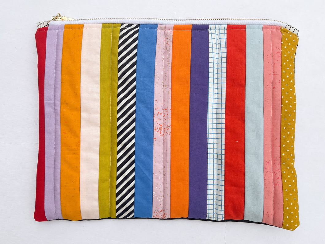 Large Rainbow Zippered Pouch