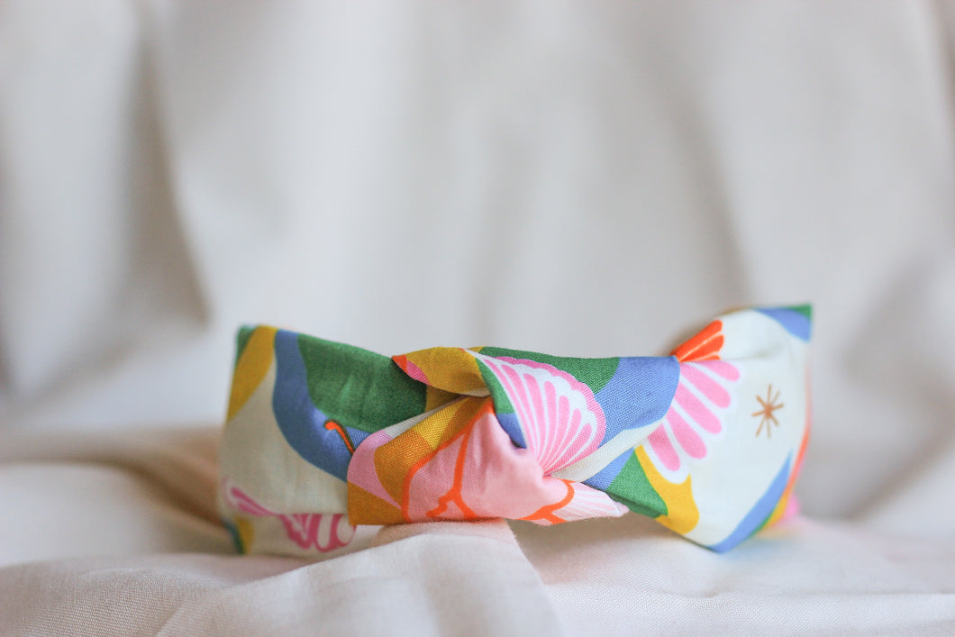 Shimmer in Shell Topknot Headband