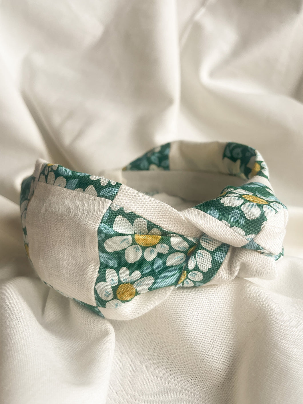 Flower Child Quilted Topknot Headband