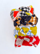 Load image into Gallery viewer, Pickle and Blue Striped Quilted Topknot Headband
